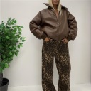 giubbotto effetto pelle bomber